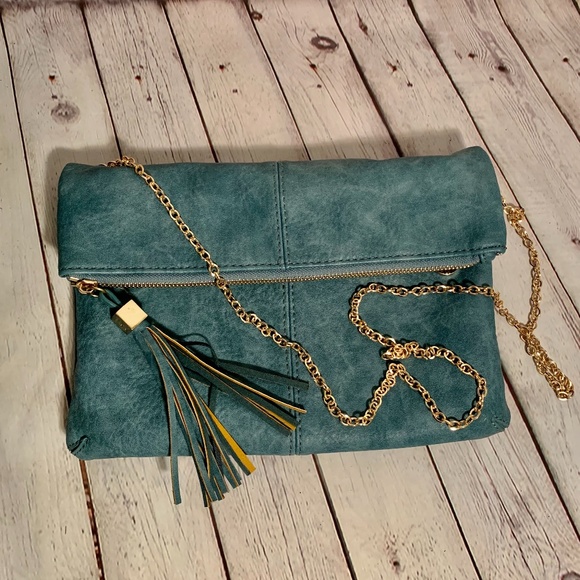 Moda Luxe Tiffany Blue Crossbody / Clutch - Picture 4 of 15